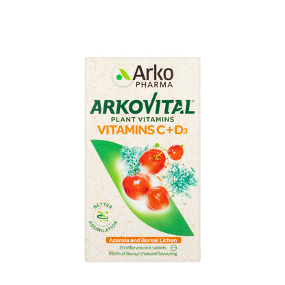 Arkovital Vitamin C + D3 20 Effervescent Tablets