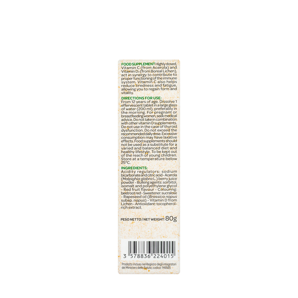 Arkovital Vitamin C + D3 20 Effervescent Tablets