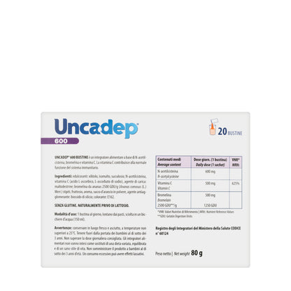 Uncadep 600 Sachets 20 x 6.5 gm