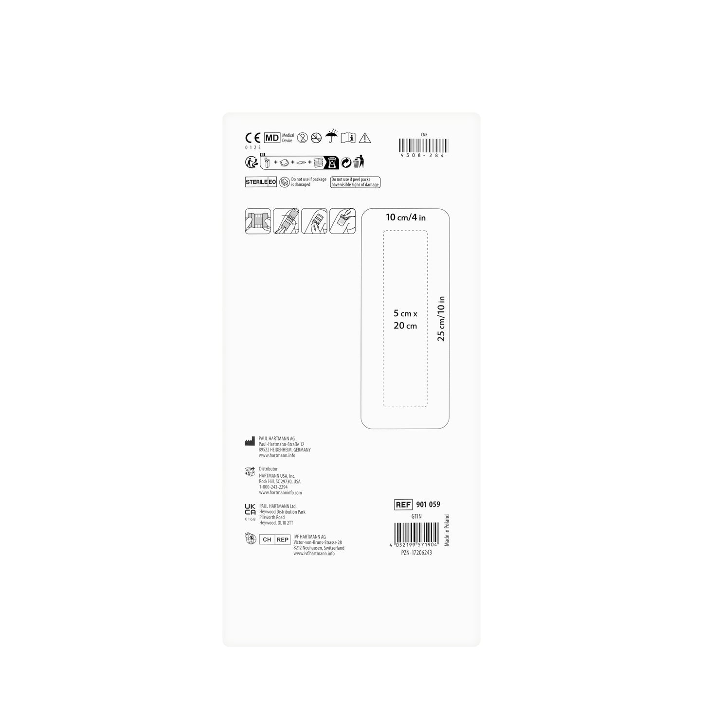 Hartmann Cosmopor Transparent 10×25 cm 25 Pieces