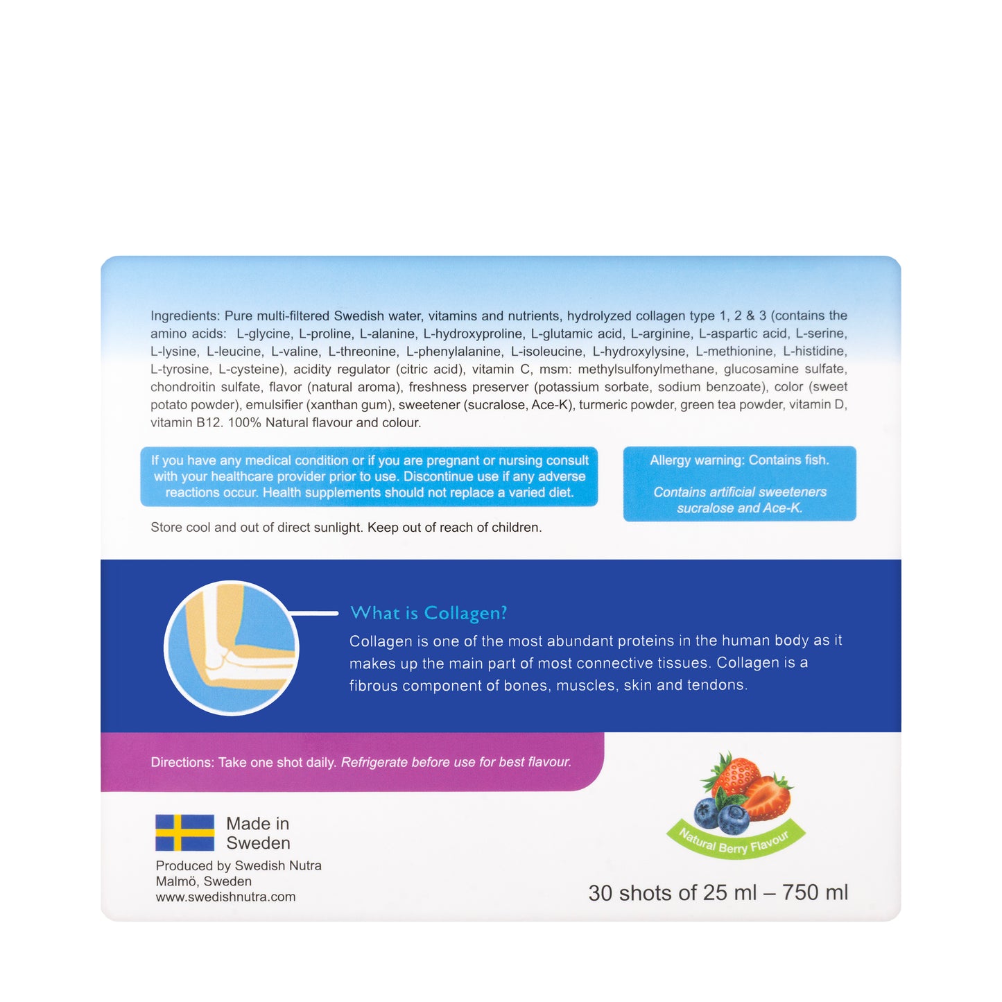 Swedish Collagen Joint Shots 30×25 ml