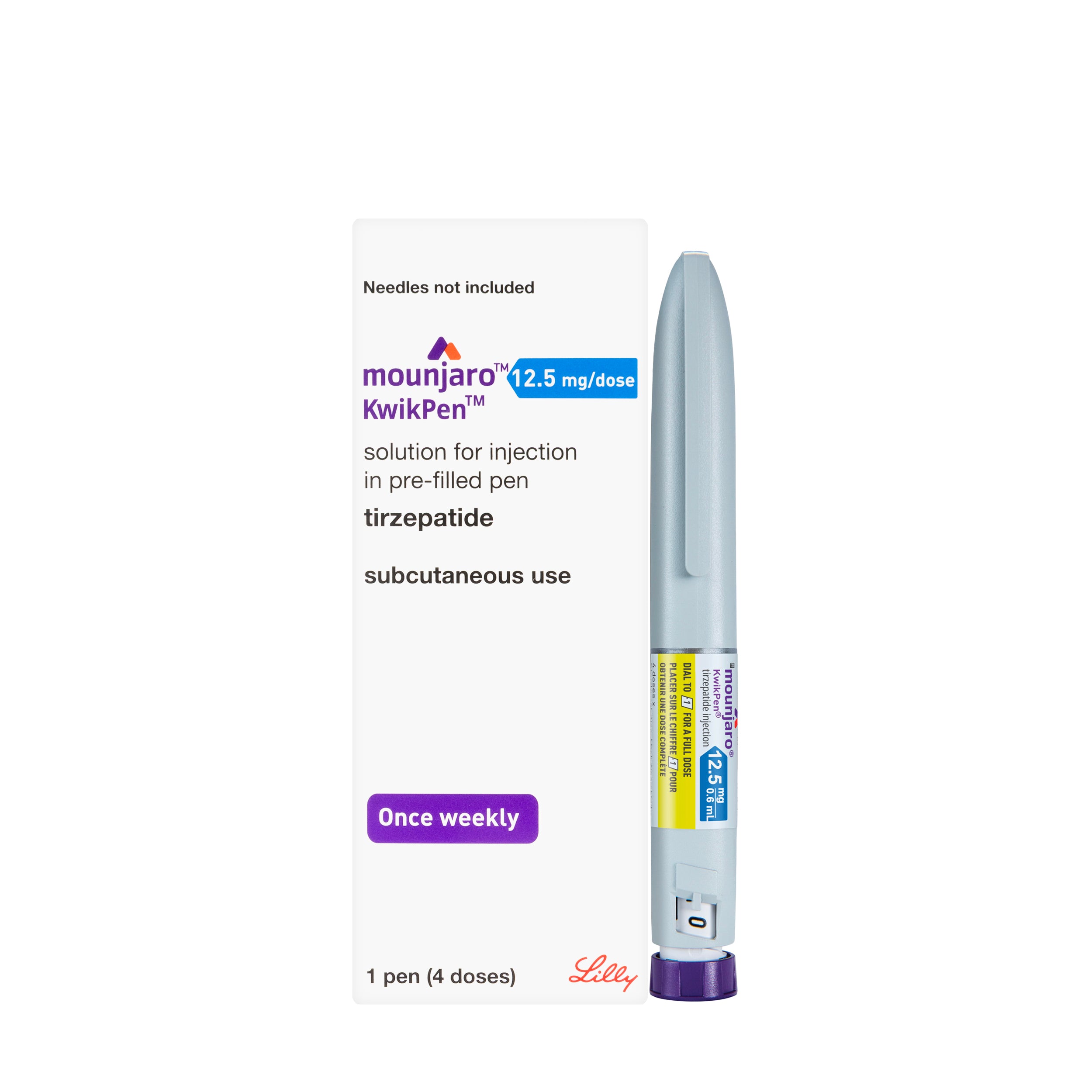 Mounjaro 12.5 mg/0.6 ml KwikPen Injection 4 Doses