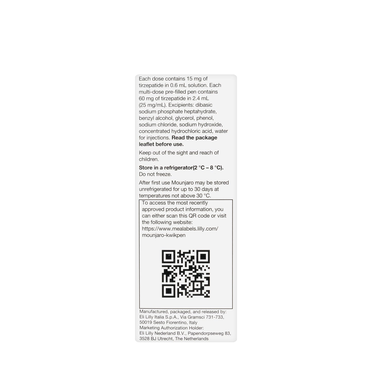 Mounjaro 15 mg/0.6 ml KwikPen Injection 4 Doses