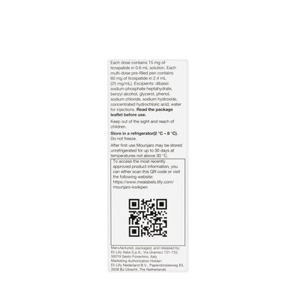 Mounjaro 15 mg/0.6 ml KwikPen Injection 4 Doses