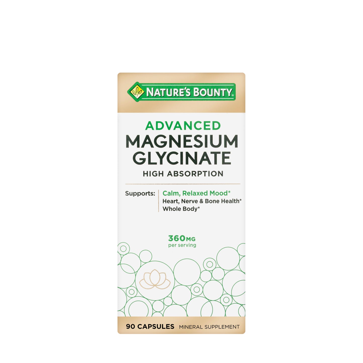 Nature'S Bounty Magnesium Glycinate 360 mg 90 Capsules