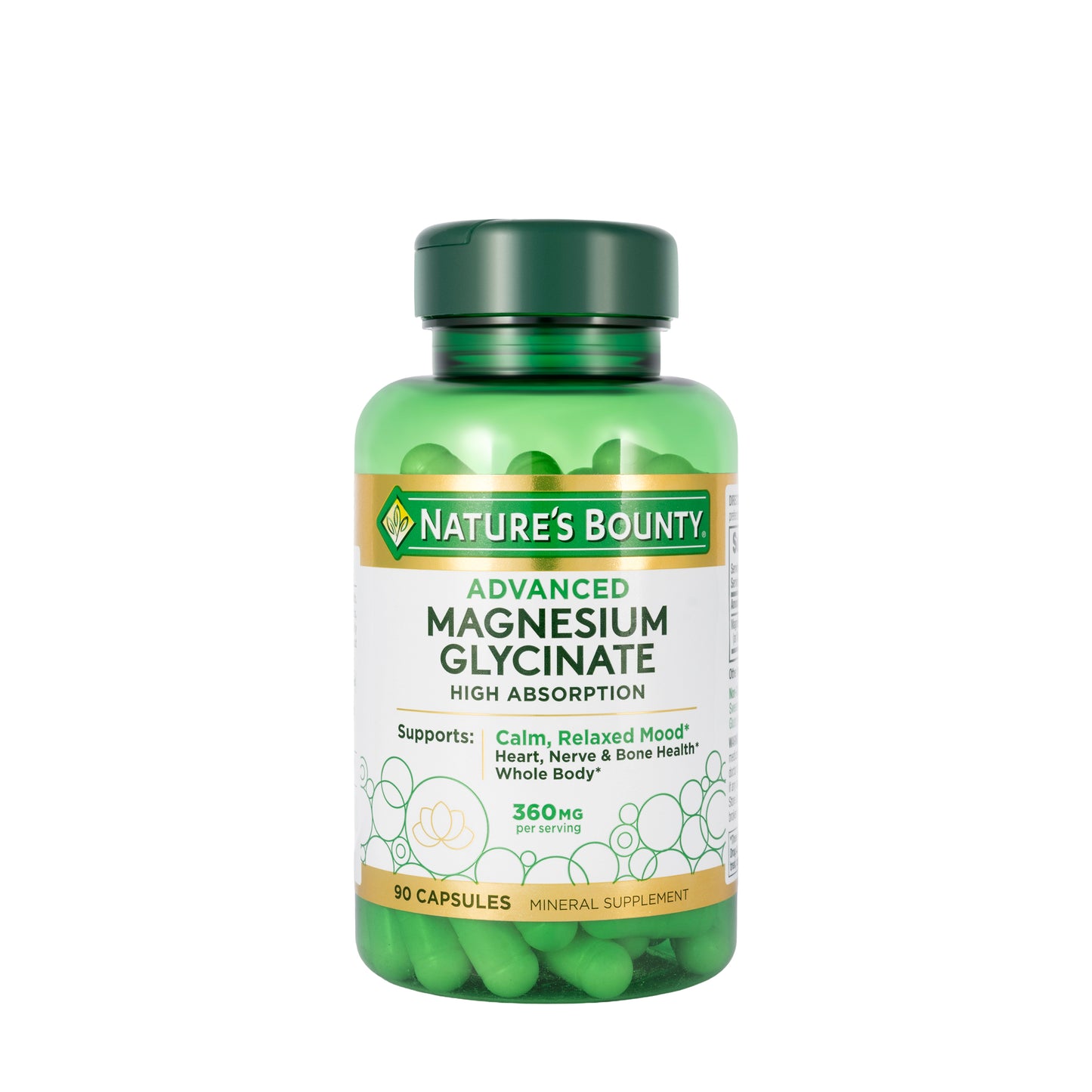 Nature'S Bounty Magnesium Glycinate 360 mg 90 Capsules
