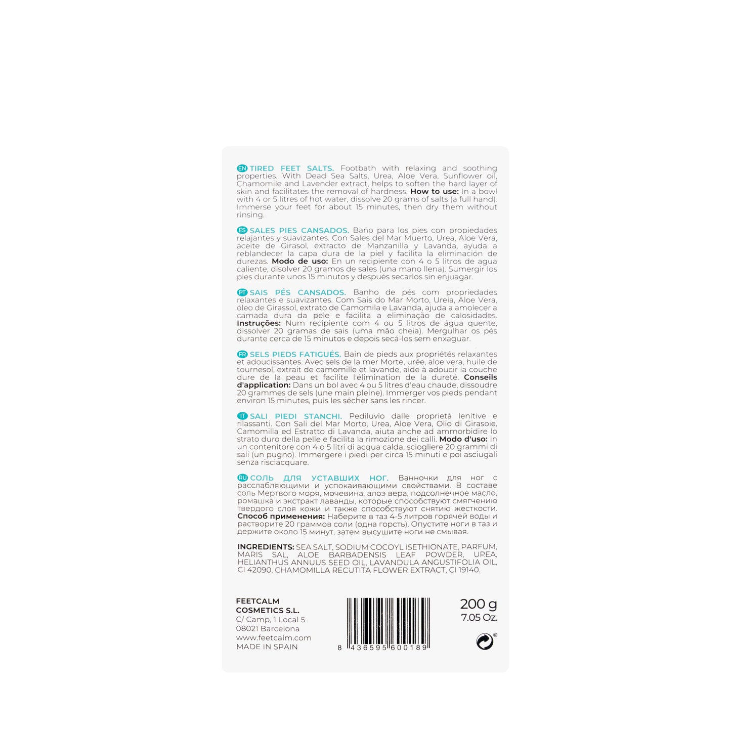 Feetcalm Tired Feet Salts 200 gm