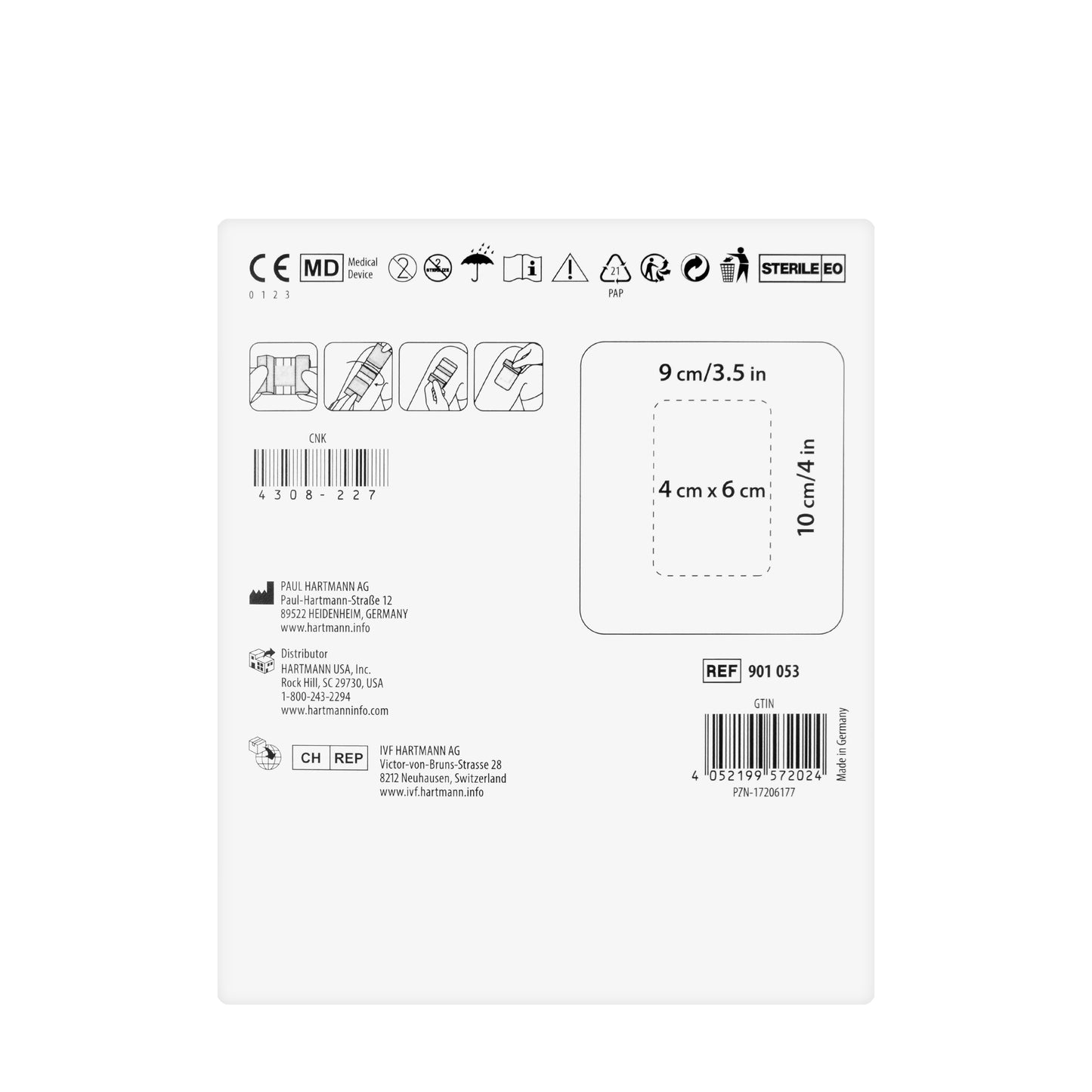 Hartmann Cosmopor Transparent 9X10 Cm 50 Pieces