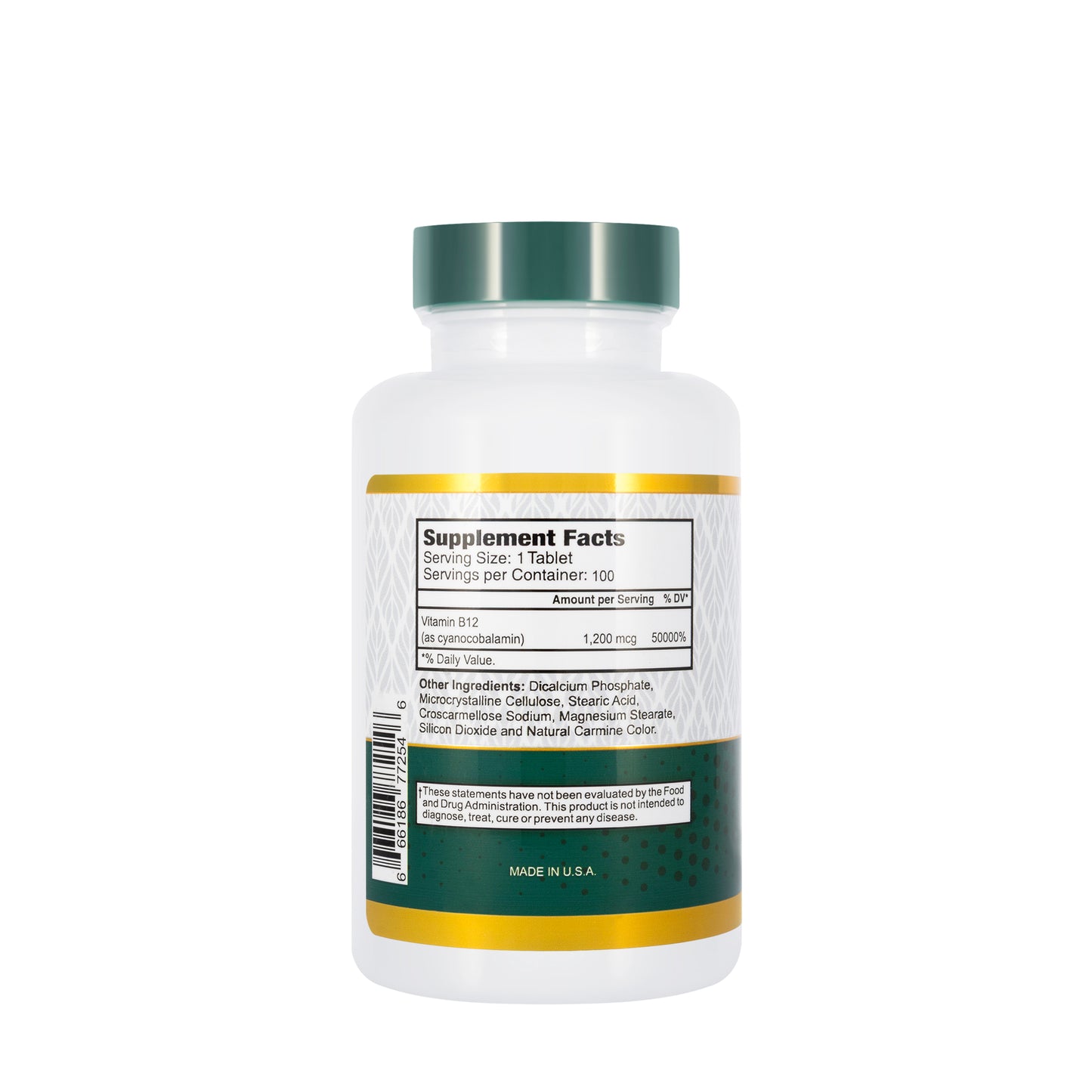 Best Vitamin B12 1200 Mcg 100 Tablet