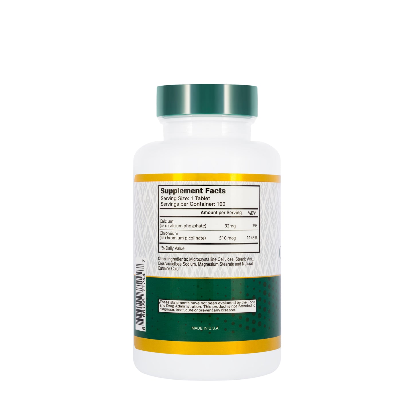 Best Chromium 510 Mcg 100 Tablet