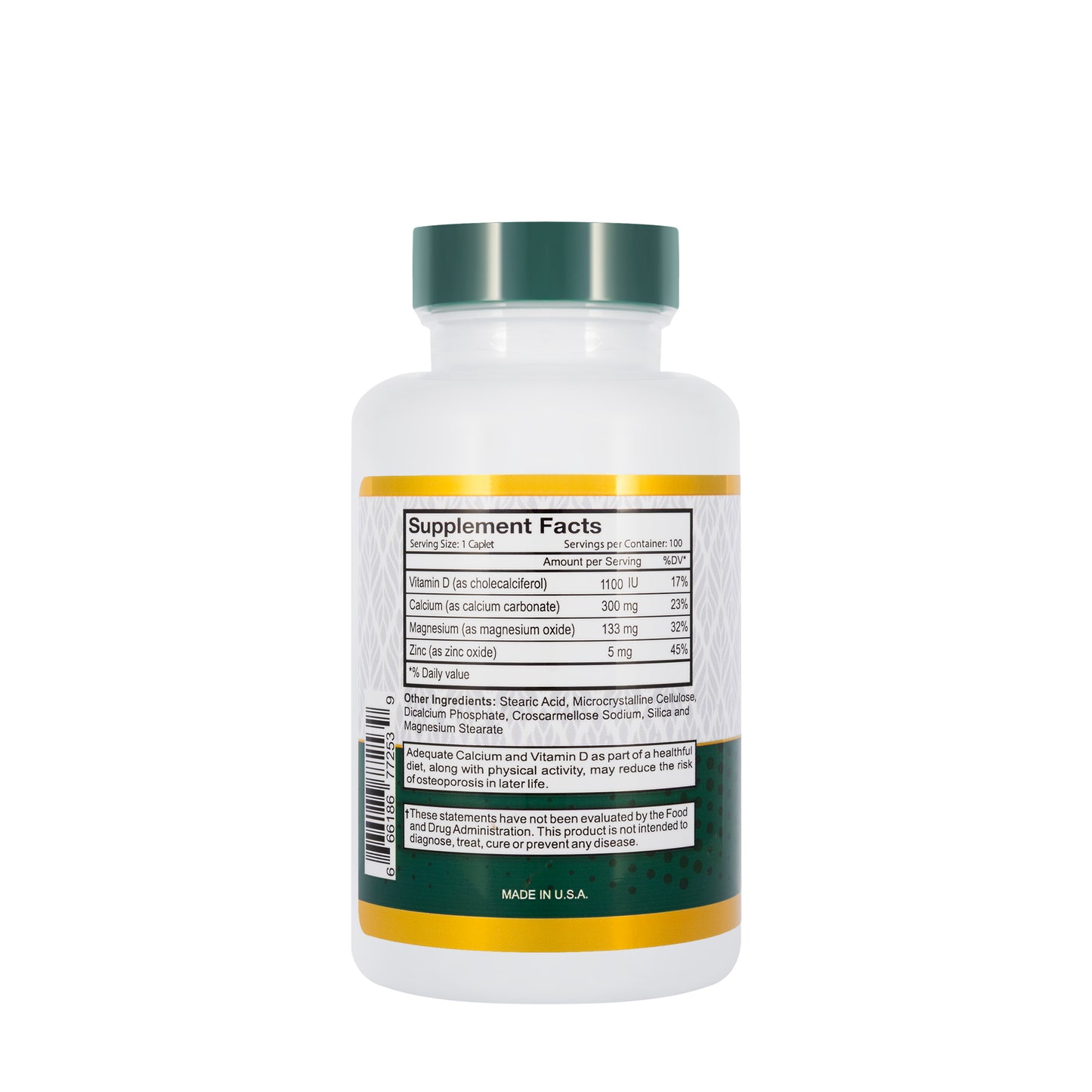 Best Calcium + Magnesium + Zinc + Vitamin D3 100 Tablet