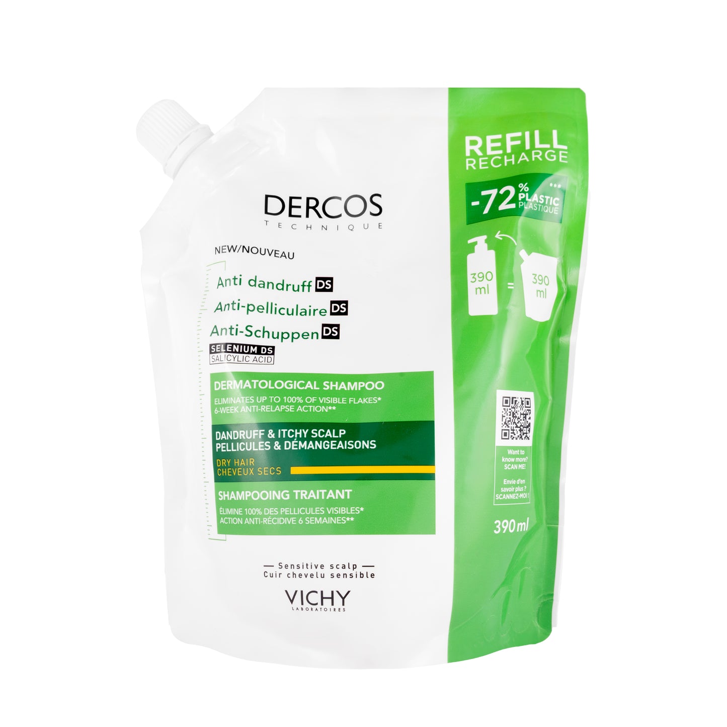 Vichy Dercos DS Shampoo Dandruff Dry Refill 390 Ml [462]