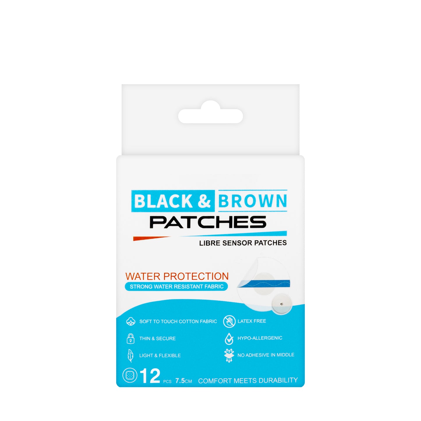 Black and Brown Libre Sensor 12 Patch