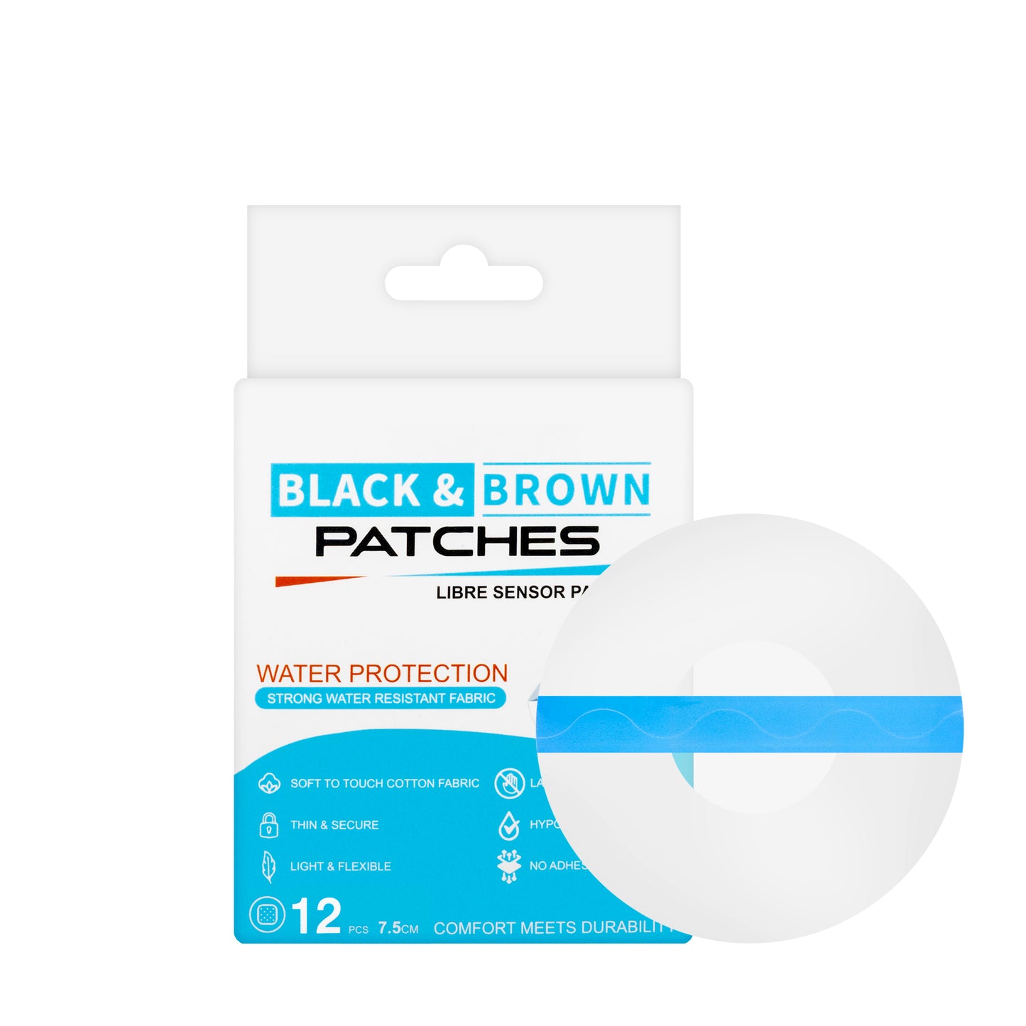 Black and Brown Libre Sensor 12 Patch
