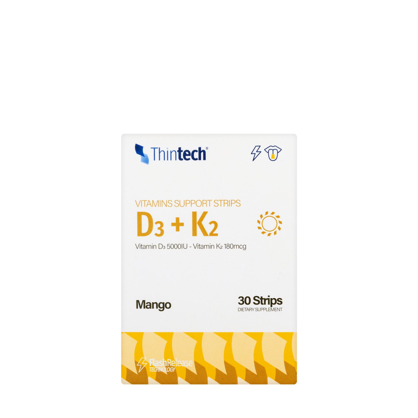 Thintech Vit-D3 5000 IU + K2 30 Strips