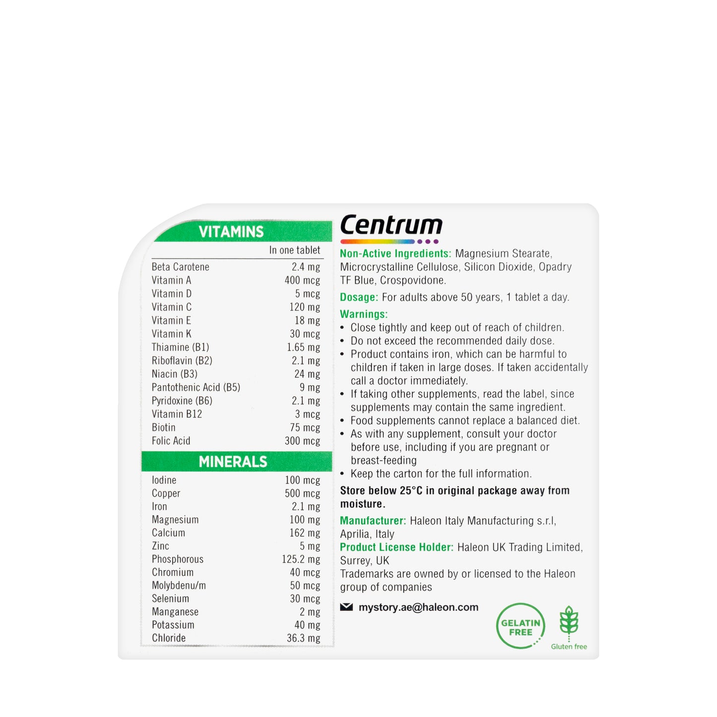 Centrum Silver Adults 50+ 30 Tablets