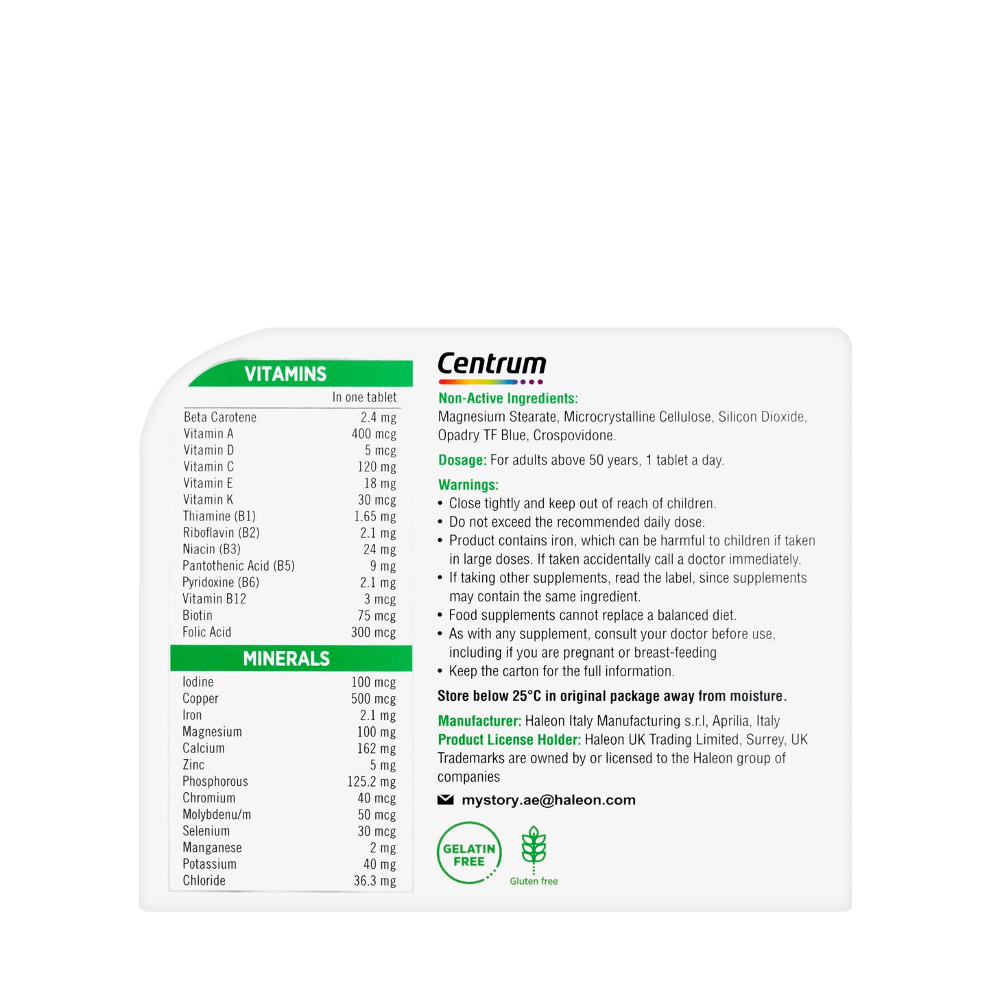 Centrum Silver Adults 50+ 100 Tablets