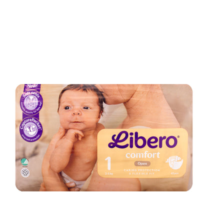 Libero New Comfort Size 1 2–5 kg 43 Pieces