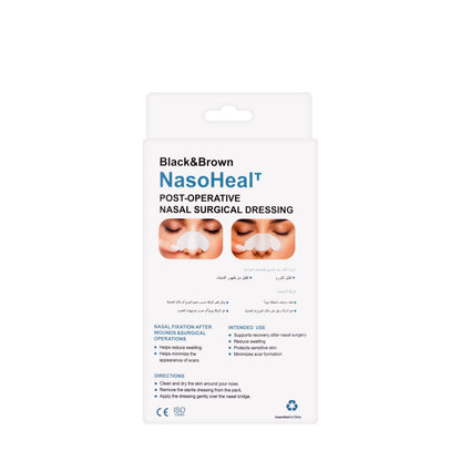 Black & Brown Nasoheal Nose Plaster 15 Pieces [Post Oper]