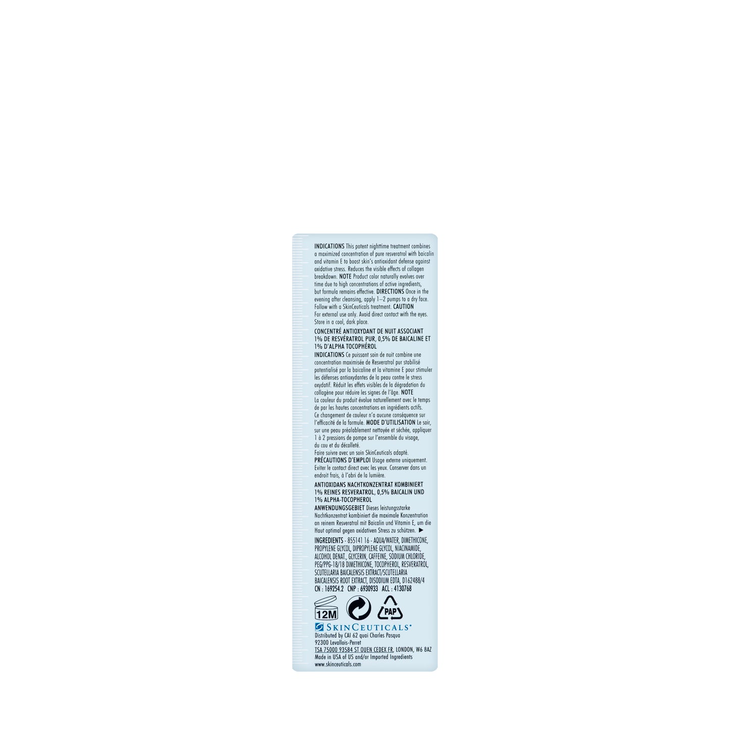 Skinceuticals Resvetrol Be 30 Ml