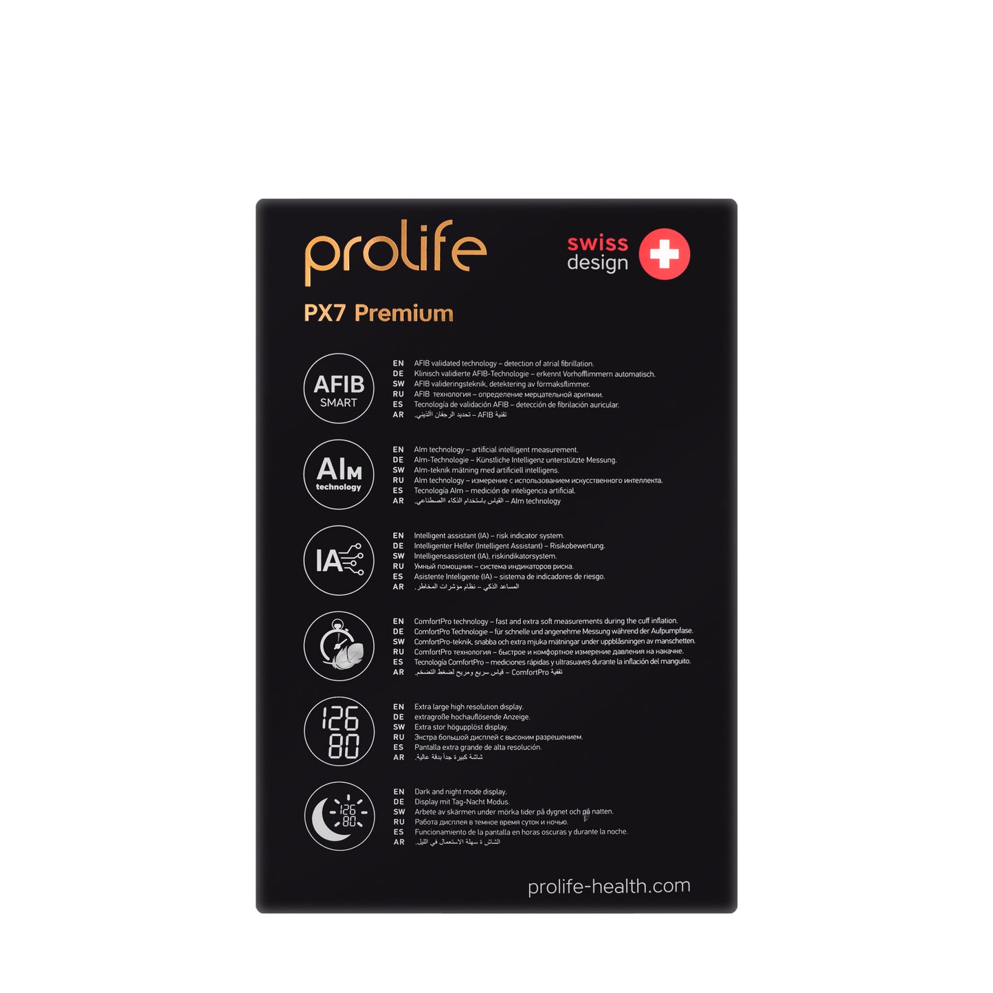 Prolife Px7 Premium Blood Pressure Monitor [Bp136A]