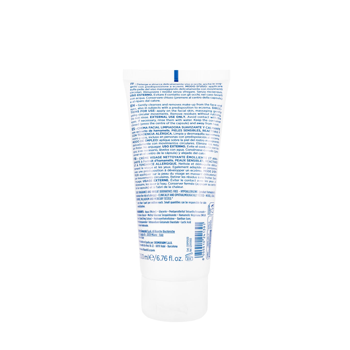Rilastil Difesa Emol Cleansing Face Cream 200 Ml