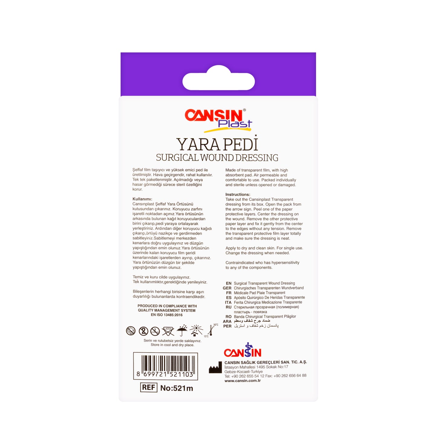 Cansinplast Wound Dressing 9×5 cm 10 Pieces