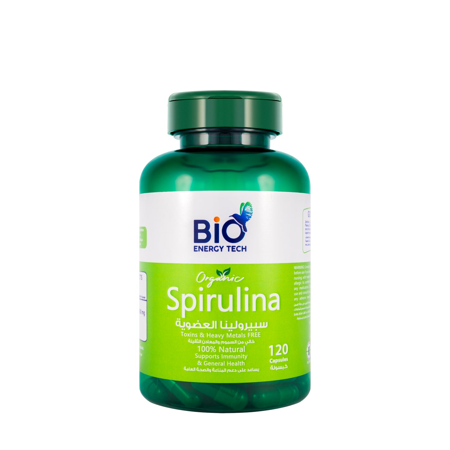 Bio Energy Tech Spirulina 120 Capsules
