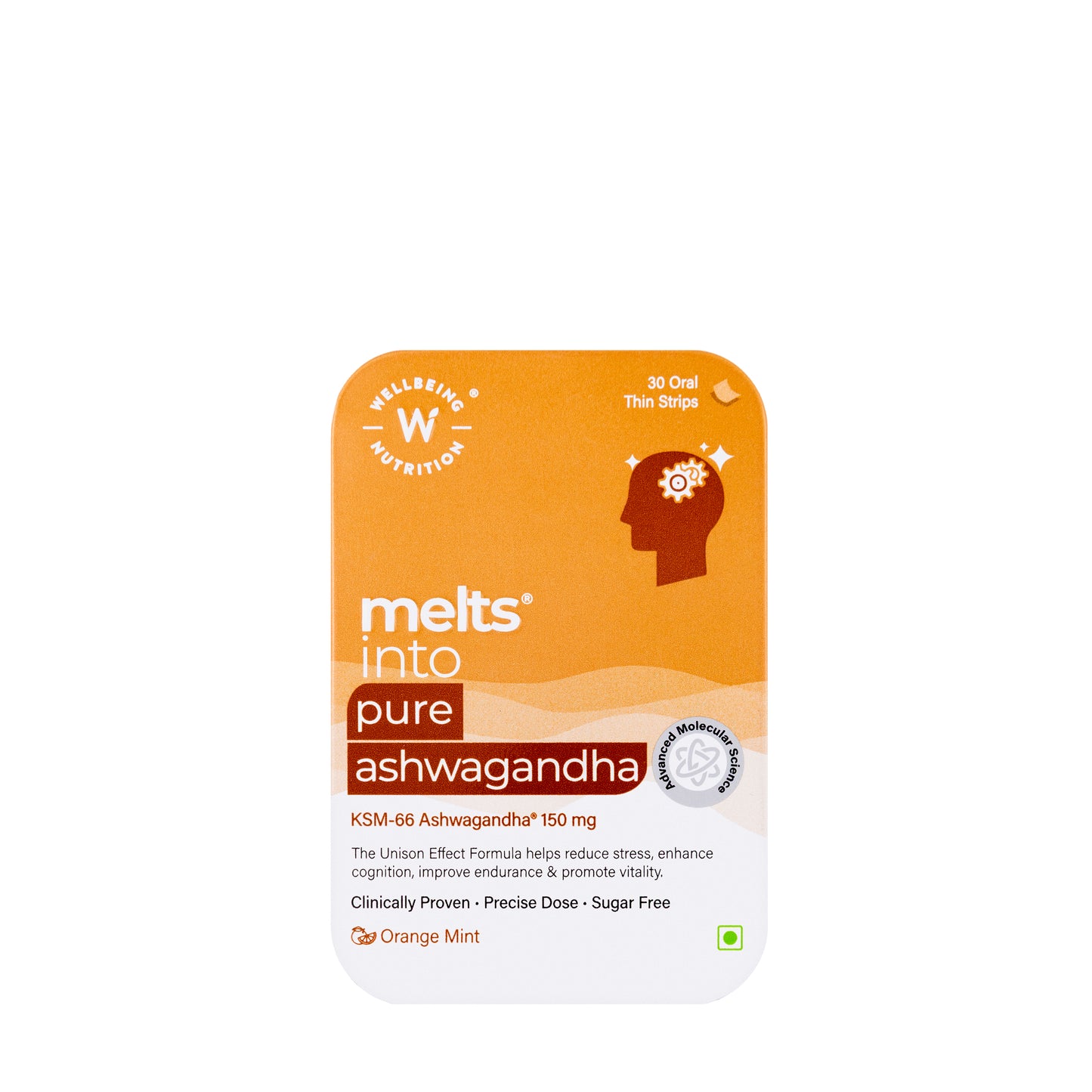 Wellbeing Melts Pure Ashwagandha 30 Strips