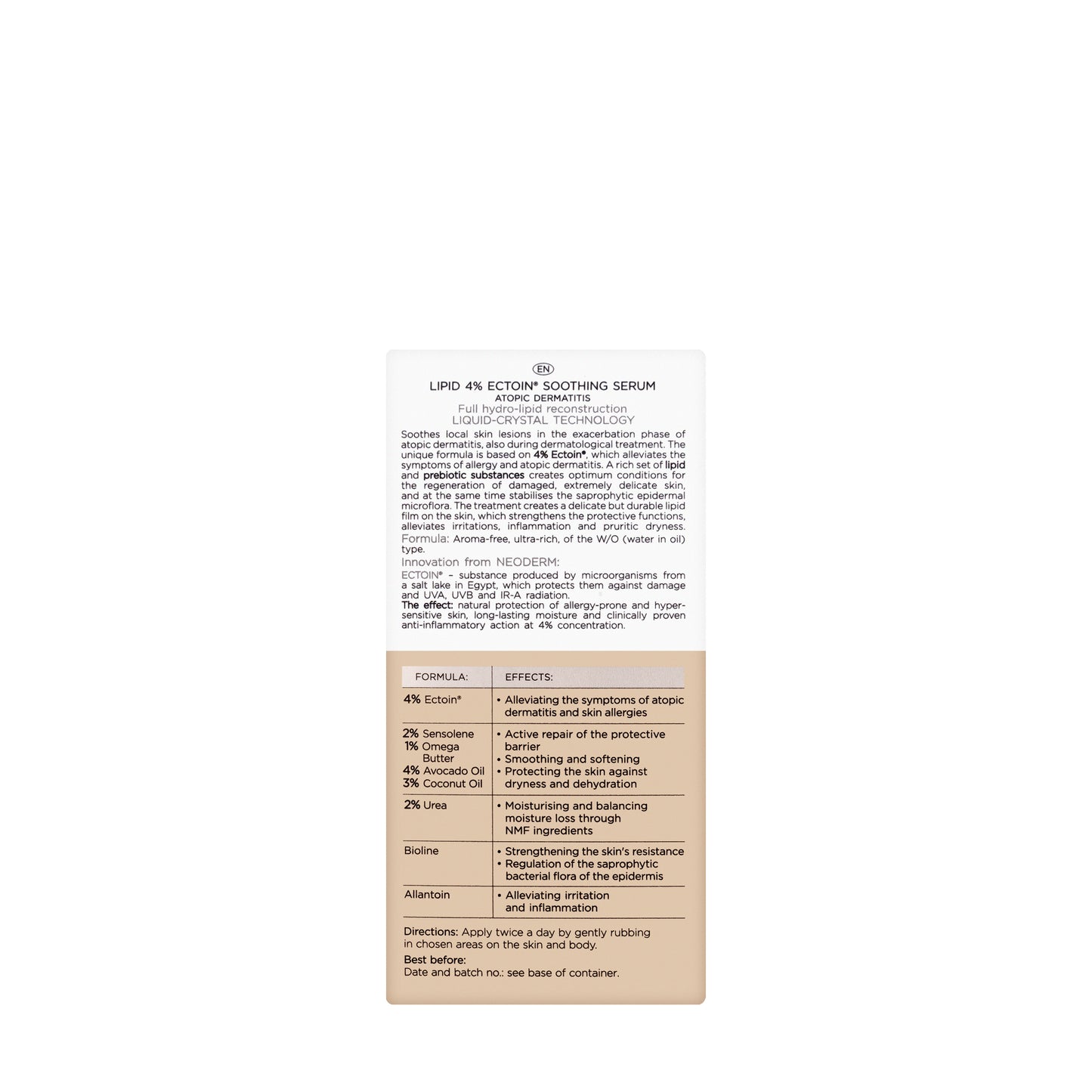 Neoderm Atopy Contro Soothing Serum 4% Ectoin 30 Ml