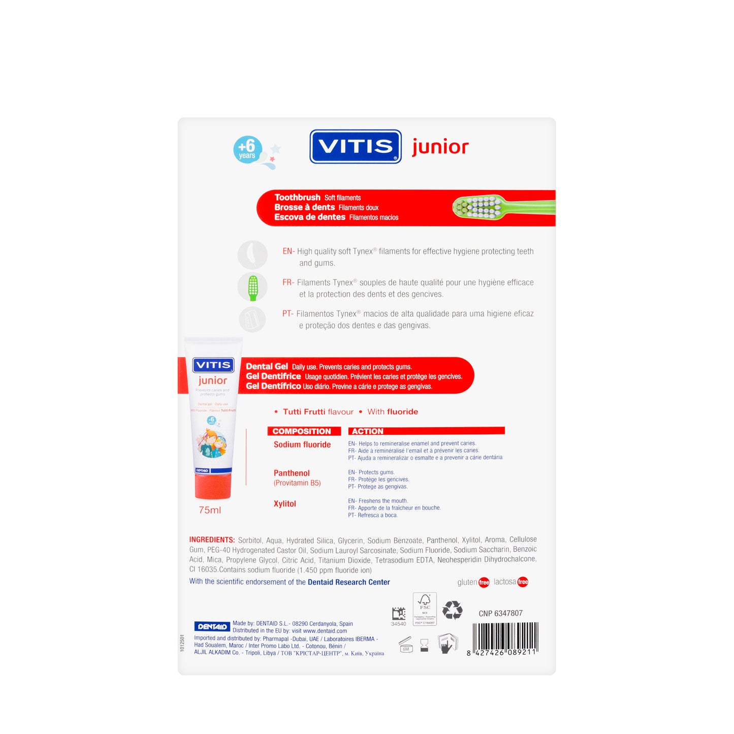 Dentaid Vitis Junior Kit [Gel+Toothbrush]