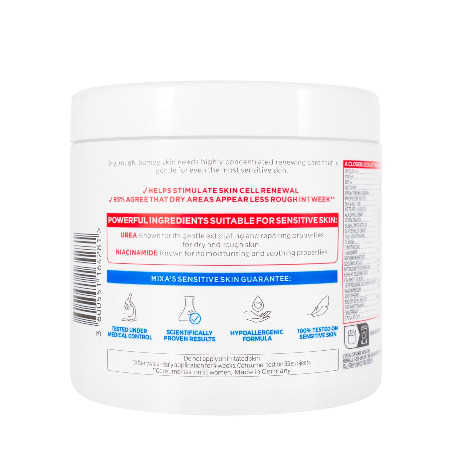 Mixa Urea Cica Repair+ Renew Cream 400 Ml