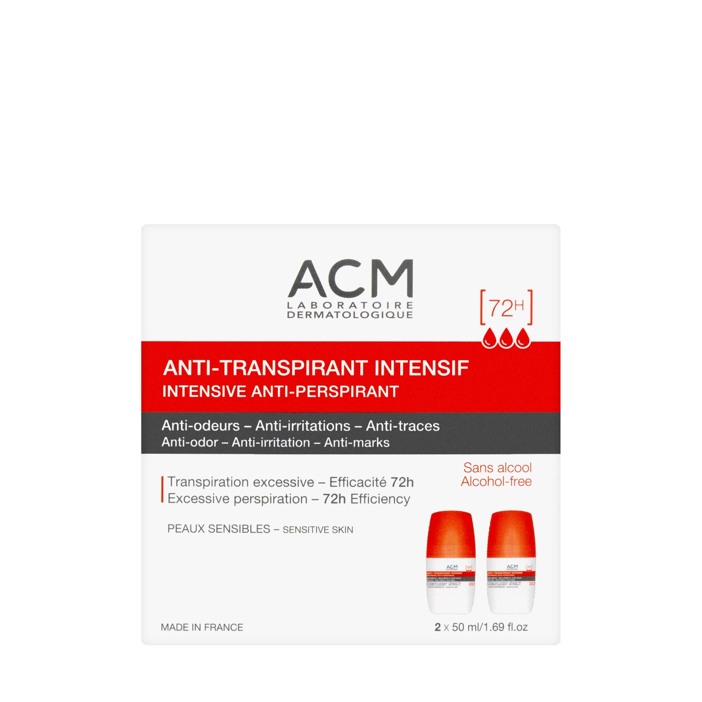 ACM Intensive Soothe Deodorant Roll On [Red] 1+1 Offer