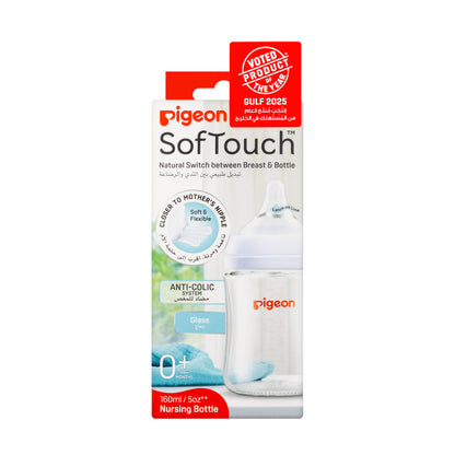 Pigeon Softouch Glass Bottle 0+M 160 ml