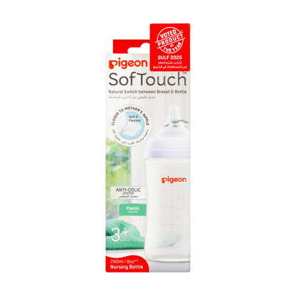 Pigeon Softouch Plastic Bottle 3+M 240 ml