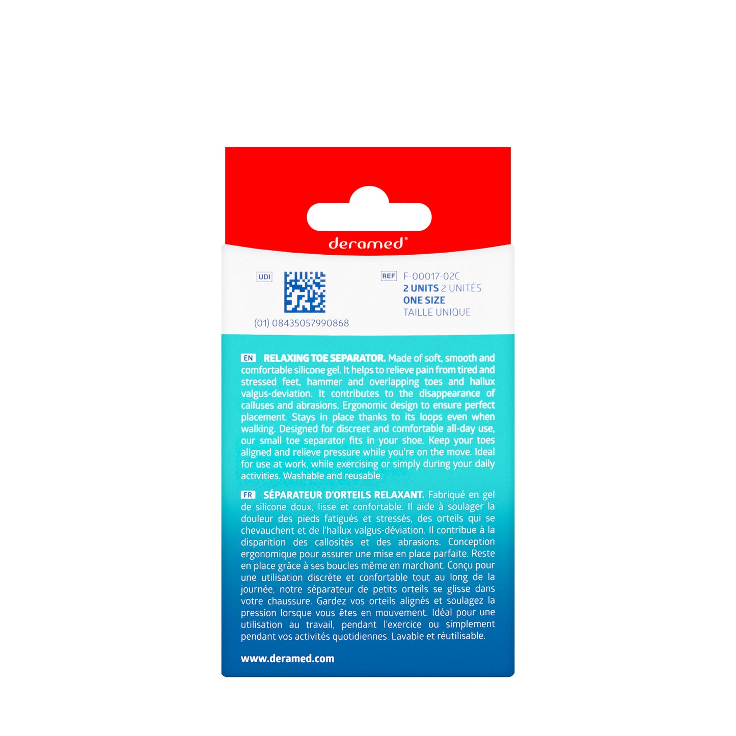 Deramed Relaxing Toe Separator 2 Pieces[F00017-02C]