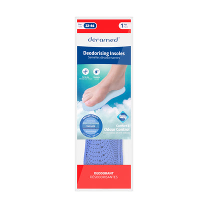 Deramed Deodorising Insoles 22-46[F00010-01T]