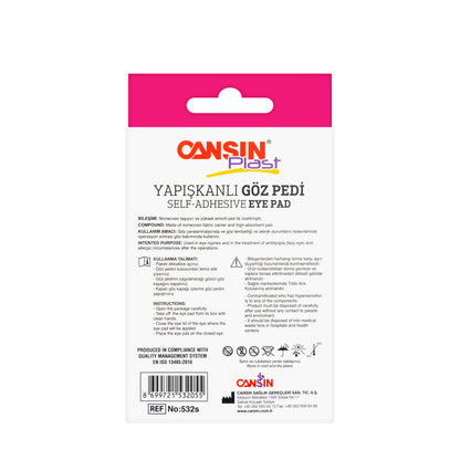 Cansinplast Eye Pad 6.5 × 9.5 cm 5 Pieces