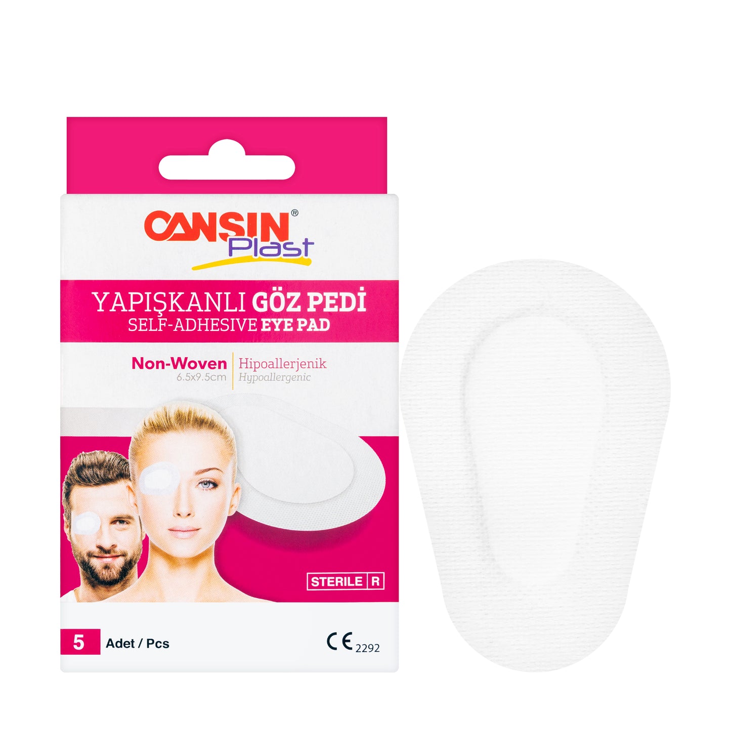 Cansinplast Eye Pad 6.5 × 9.5 cm 5 Pieces