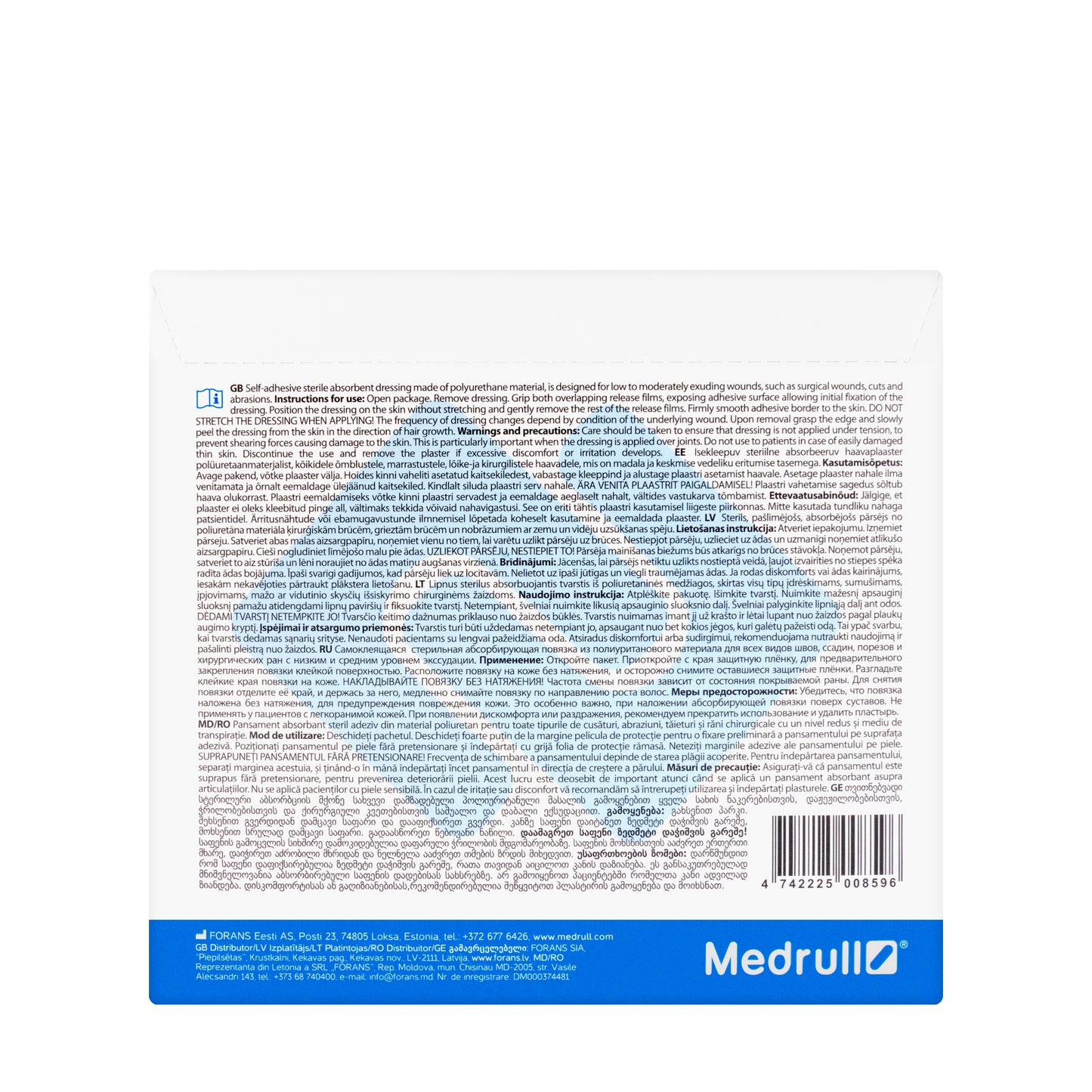 Medrull Ultra Pore Dressing 9X10Cm 25 Pieces