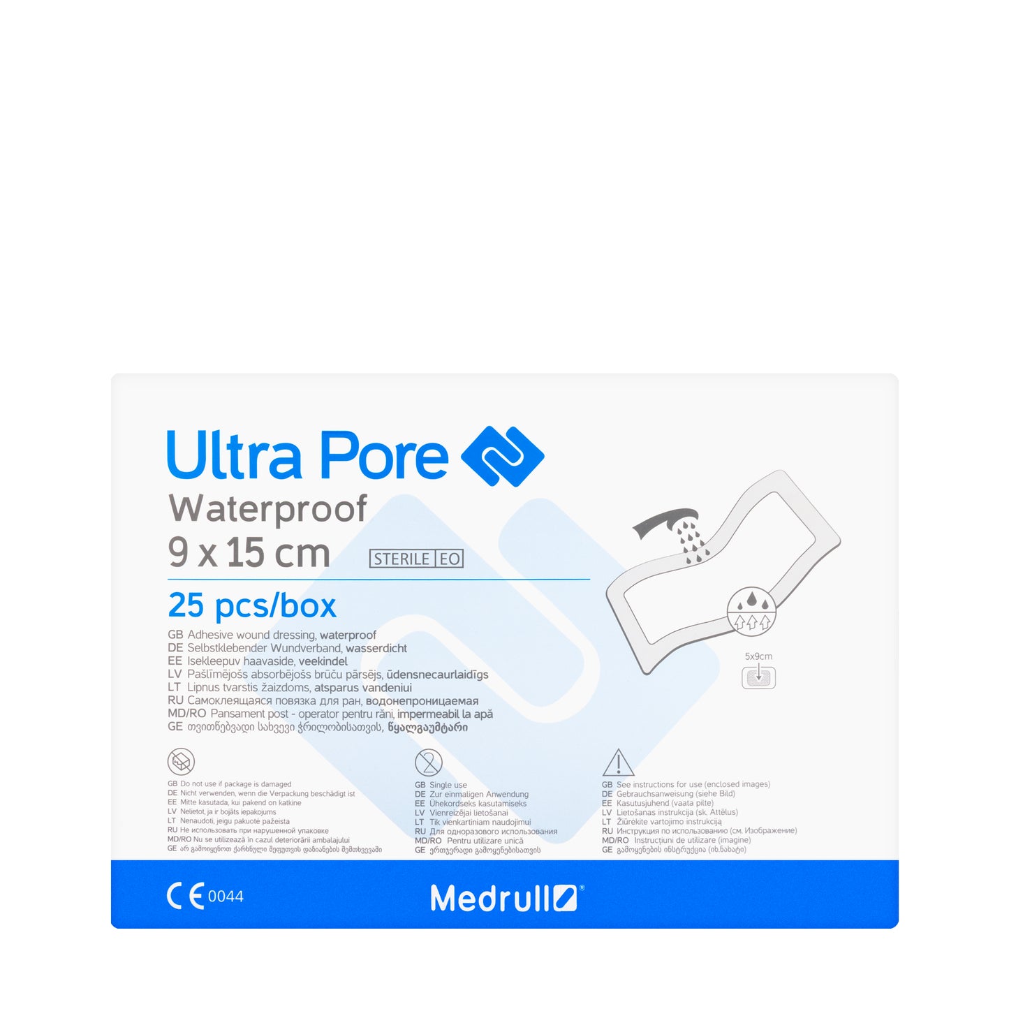 Medrull Ultra Pore Dressing 9X15Cm 25 Pieces