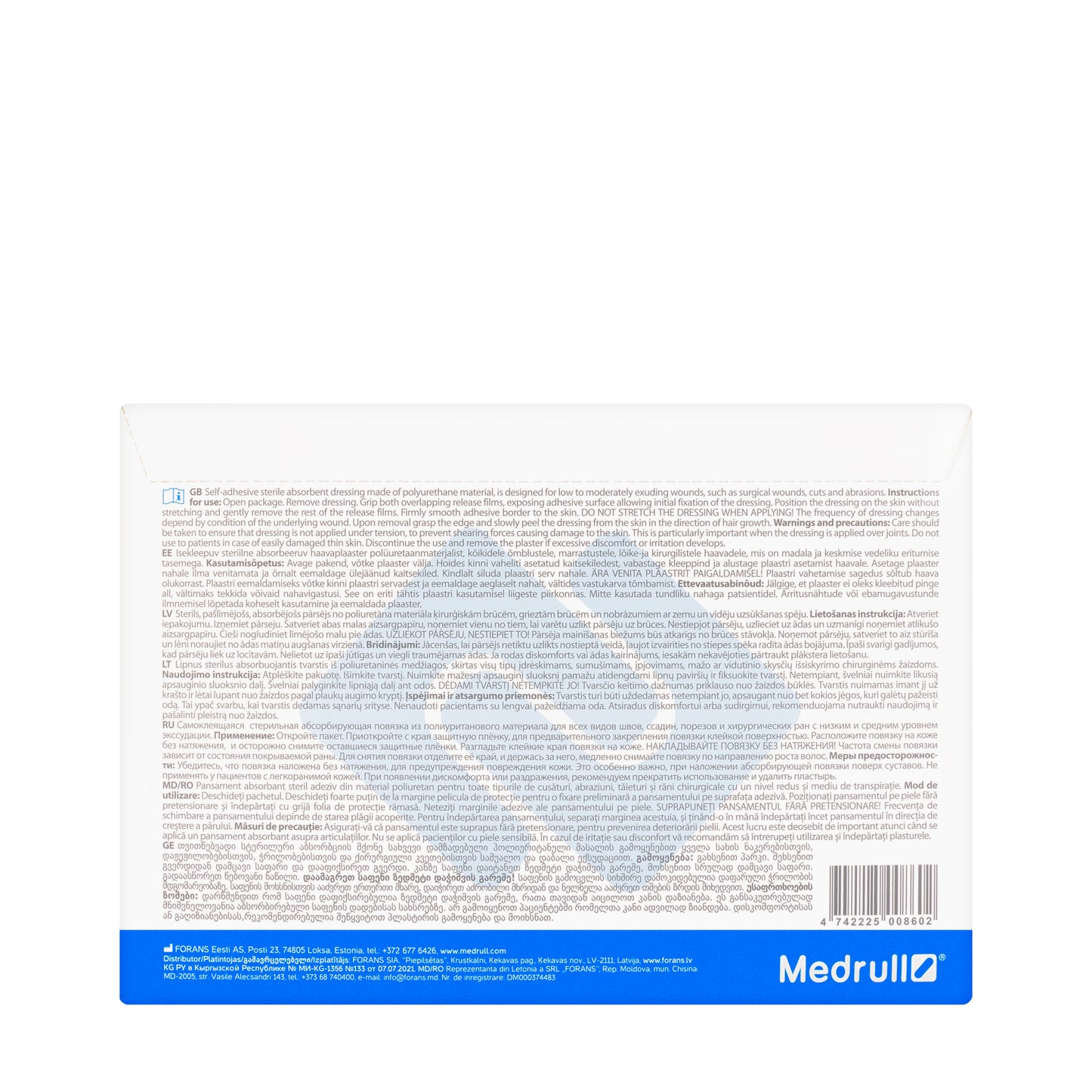 Medrull Ultra Pore Dressing 9X15Cm 25 Pieces