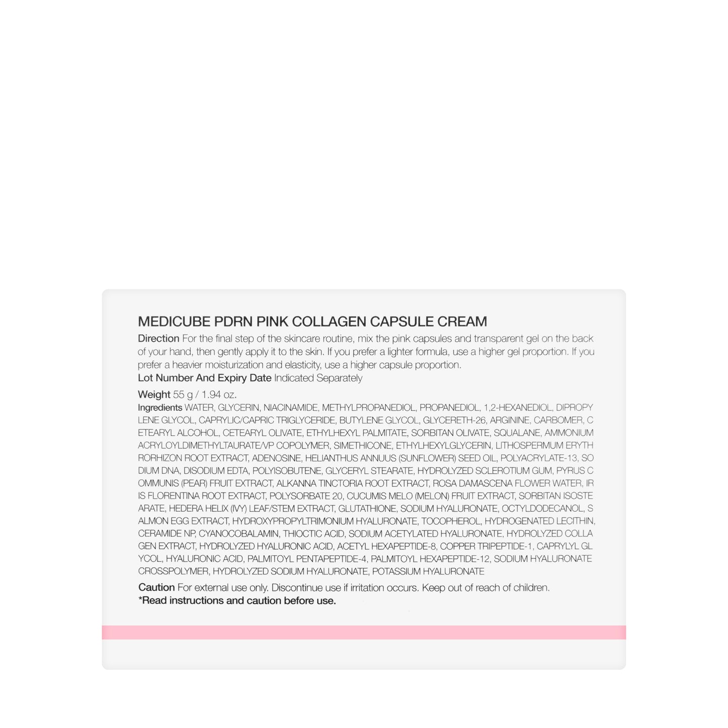 Medicube Pdrn Pink Collagen Capsule Cream 55Gm