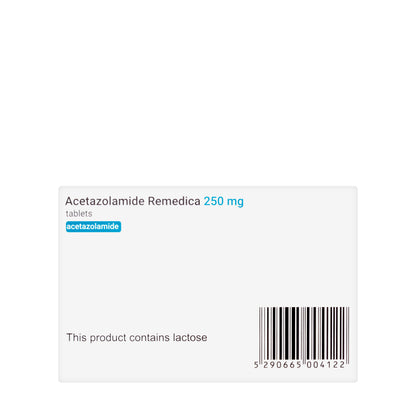 Acetazolamide Remedica 250Mg 100 Tablets