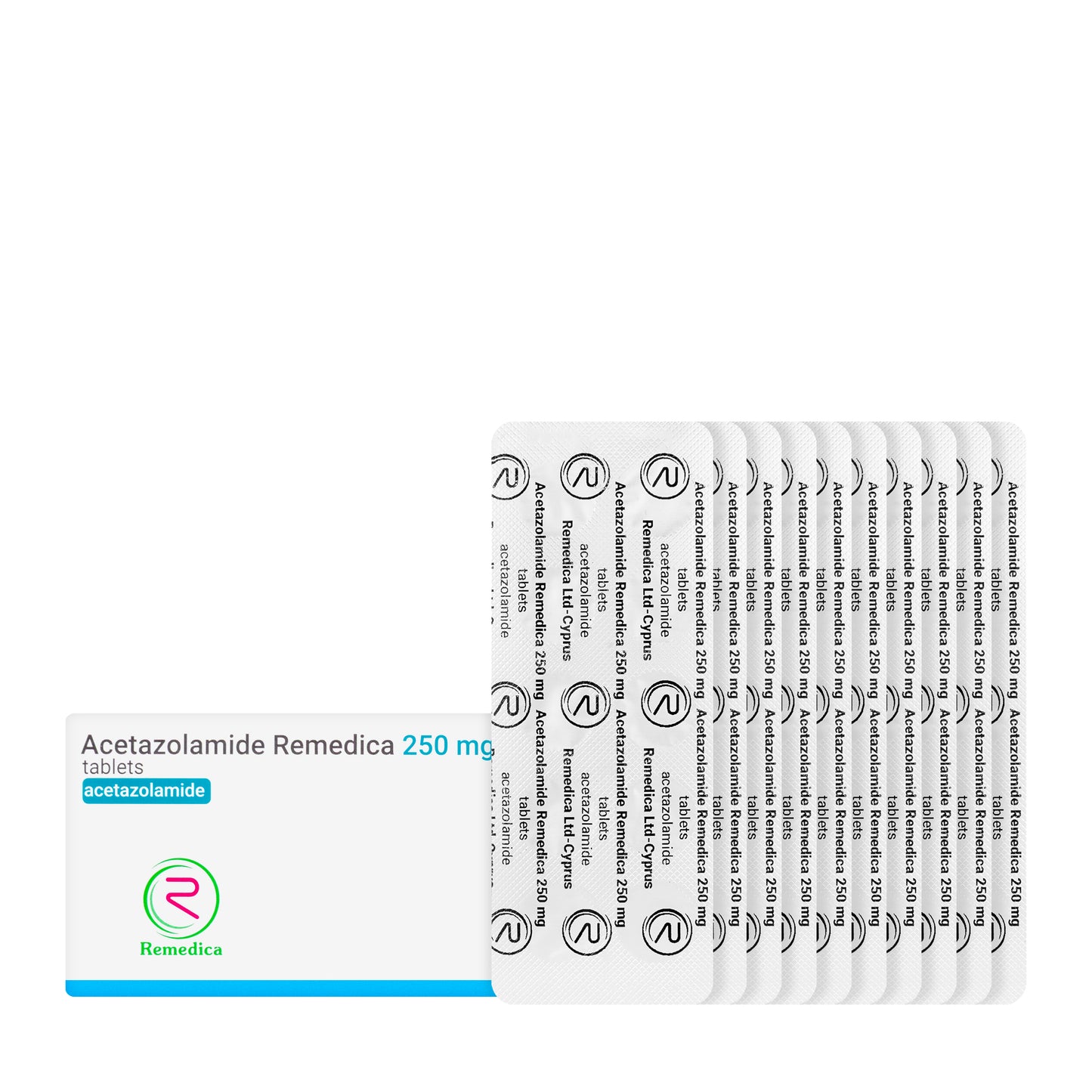 Acetazolamide Remedica 250Mg 100 Tablets