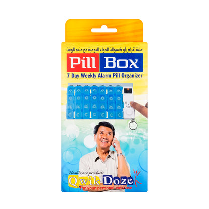 Qwik Doze Pill Box Alarm Pill Organizer [7X4]
