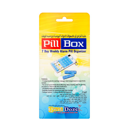 Qwik Doze Pill Box Alarm Pill Organizer [7X4]