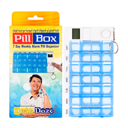 Qwik Doze Pill Box Alarm Pill Organizer [7X4]