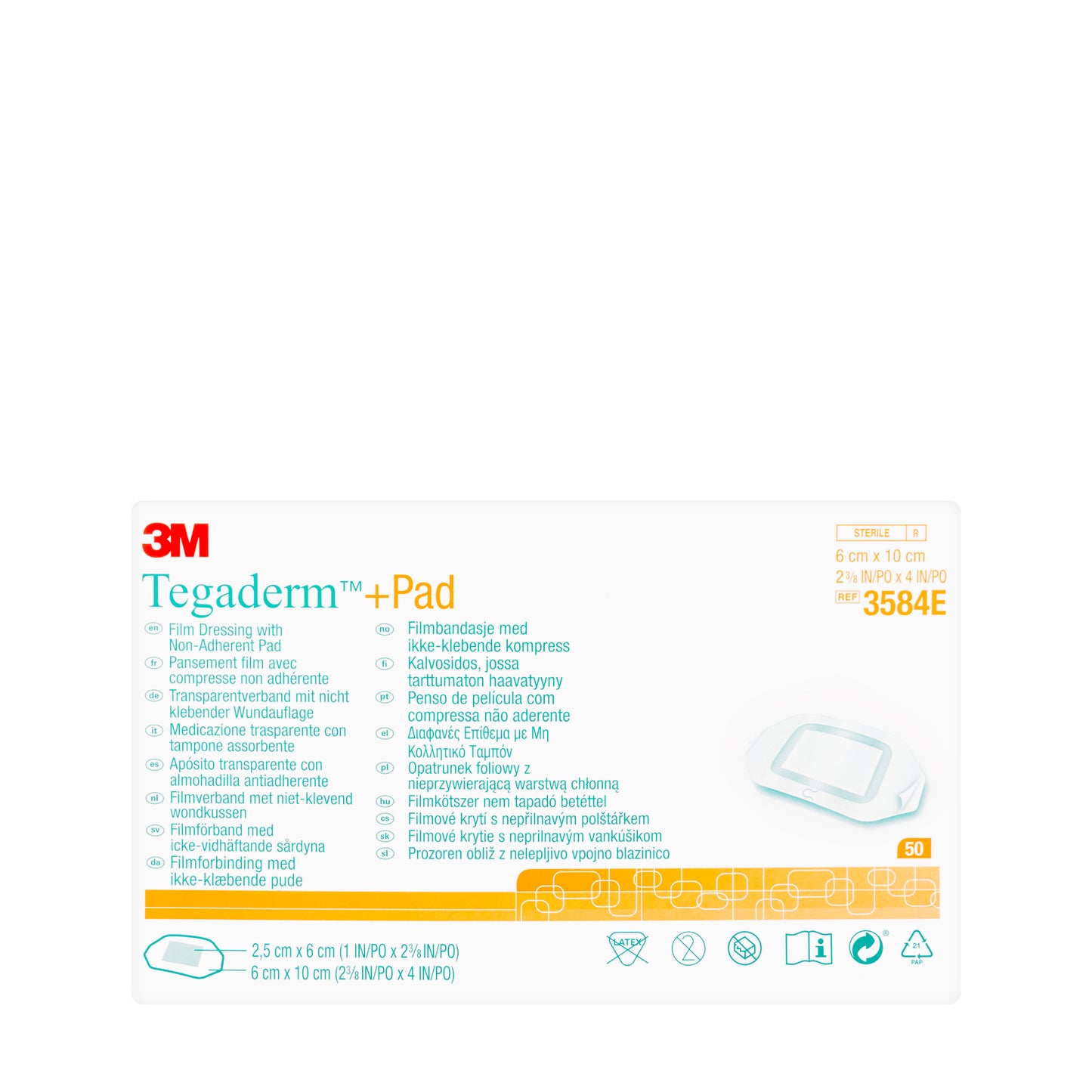 Tegaderm + Pad 6X10Cm 50Pieces