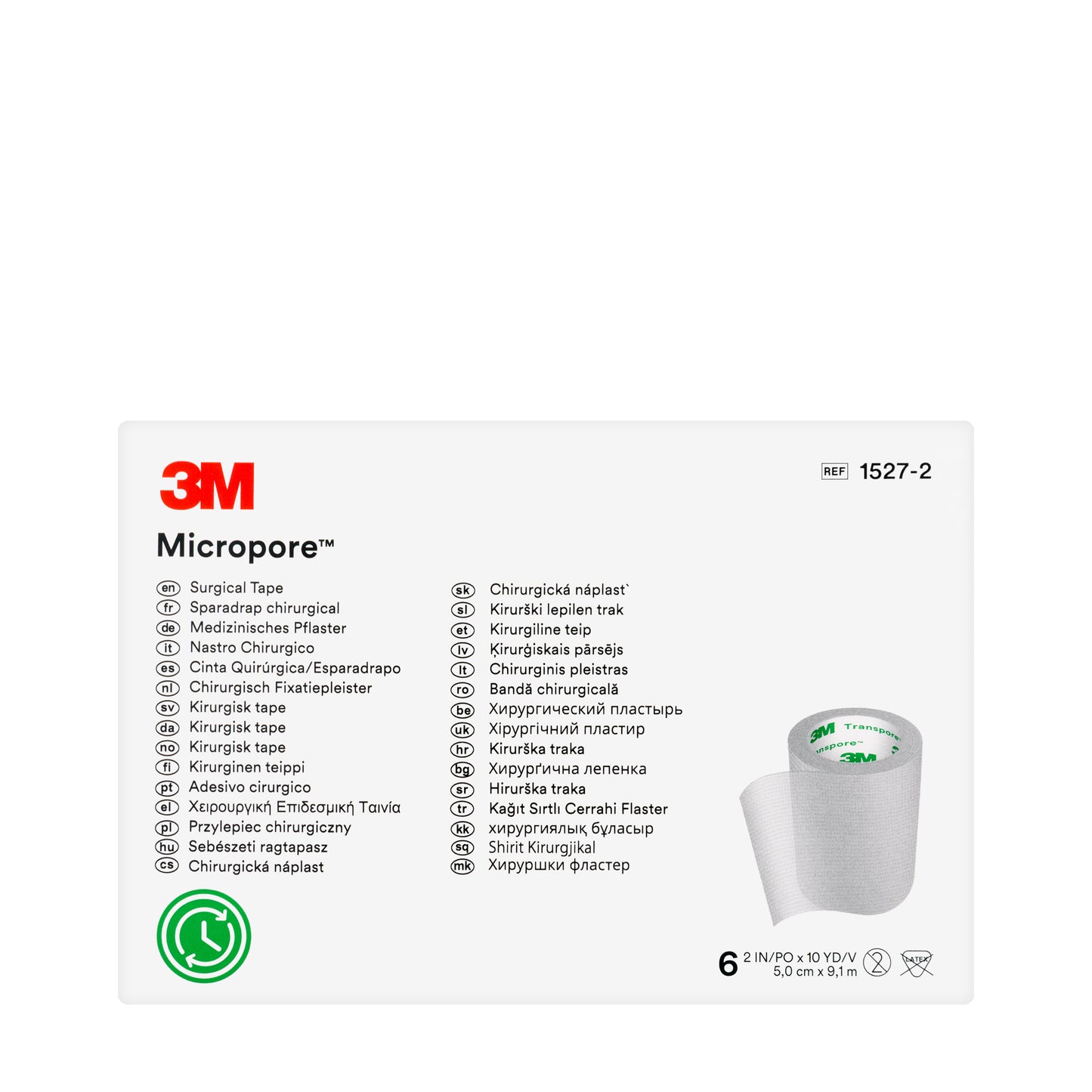 3M Transpore Surgical Tape 5Cmx9.1M 6Pieces